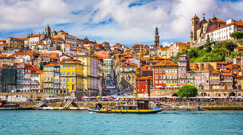 Colorful skyline of Porto in Portugal Colorful skyline of Porto in Portugal