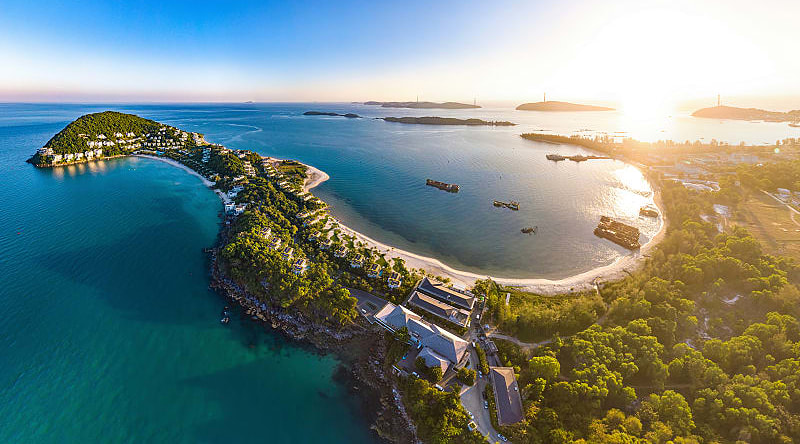 View of Phu Quoc Island at sunset in Vietnam View of Phu Quoc Island at sunset in Vietnam