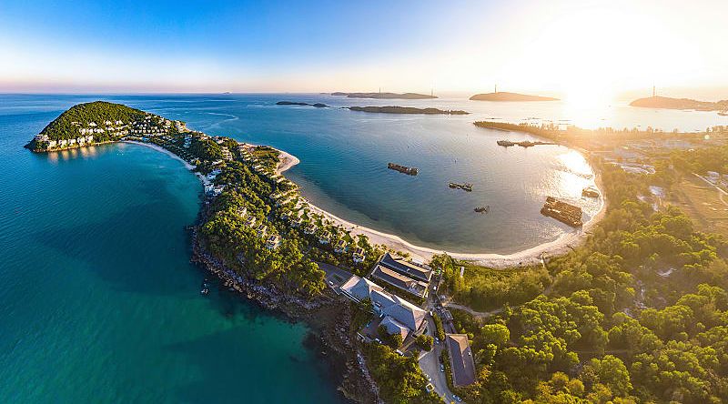 View of Phu Quoc Island at sunset in Vietnam View of Phu Quoc Island at sunset in Vietnam