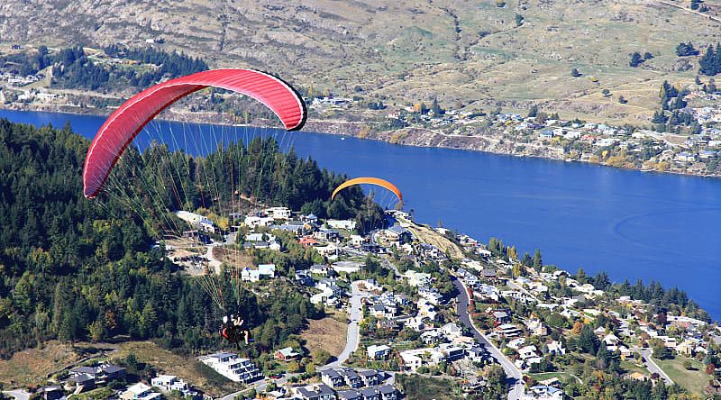 Amazing aerial view of Queenstown, New Zealand