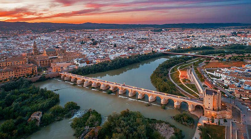 Aerial view of Cordoba, Spain