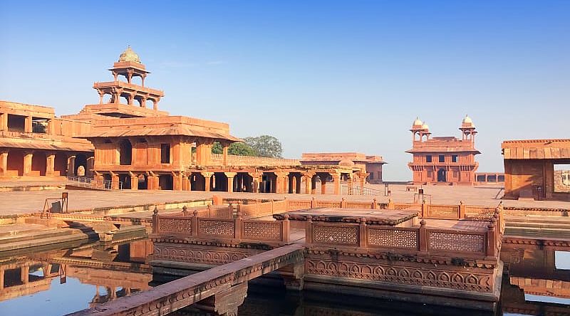 Fatehpur Sikri, India with view of Anup Talao Fatehpur Sikri, India with view of Anup Talao