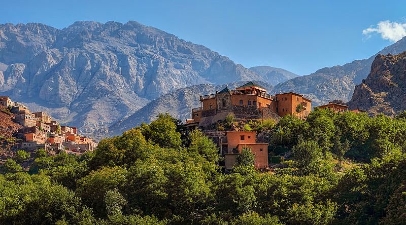 Kasabah du Toubkal in the High Atlas Mountains of Morocco