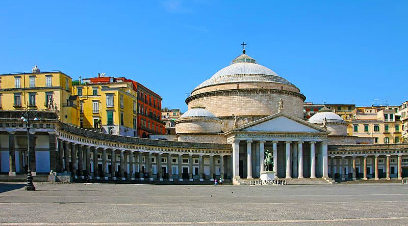 Piazza del Plebiscito in San Francesco, Naples, Italy