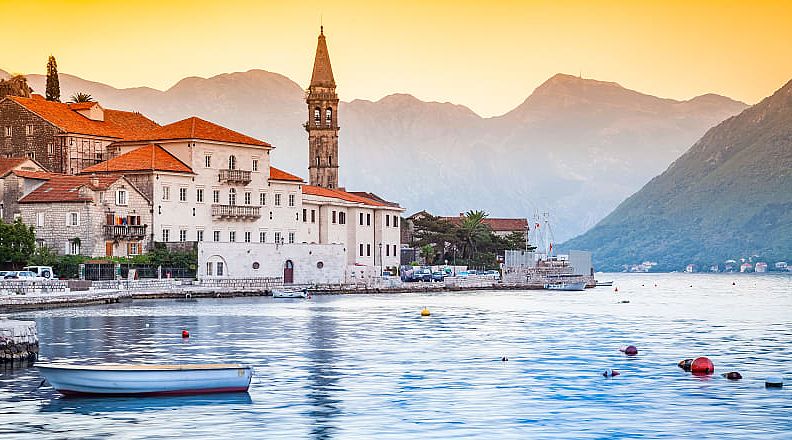 The town of Perast in Kotor Bay.