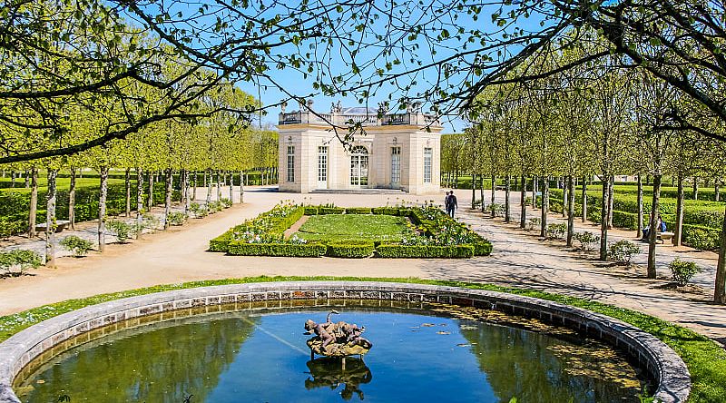 The French Pavilion and French Garden at the Petit Trianon in Marie-Antoinette Estate.