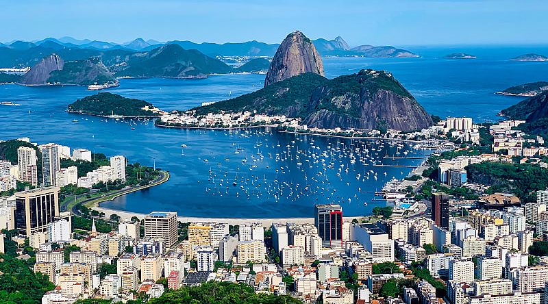 View of the city and the Sugarloaf Mountain, Rio de Janeiro, Brazil