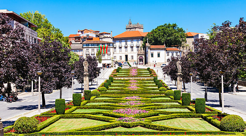 Gardens in Guimaraes, Portugal Gardens in Guimaraes, Portugal