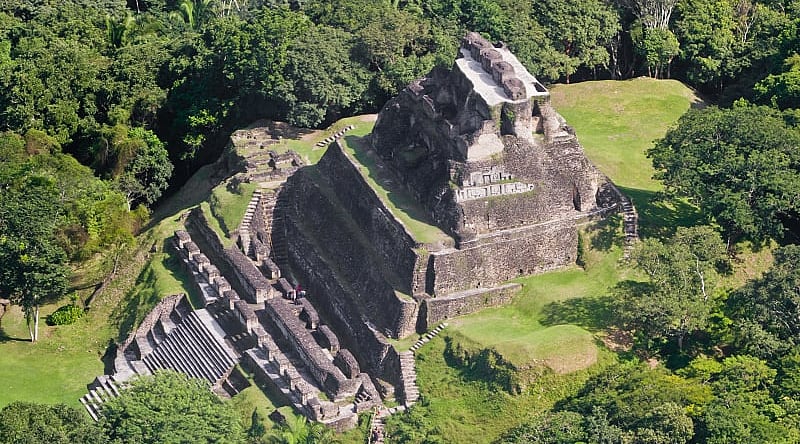 Pyramids at Xunantunich archaeological site in Belize Pyramids at Xunantunich archaeological site in Belize