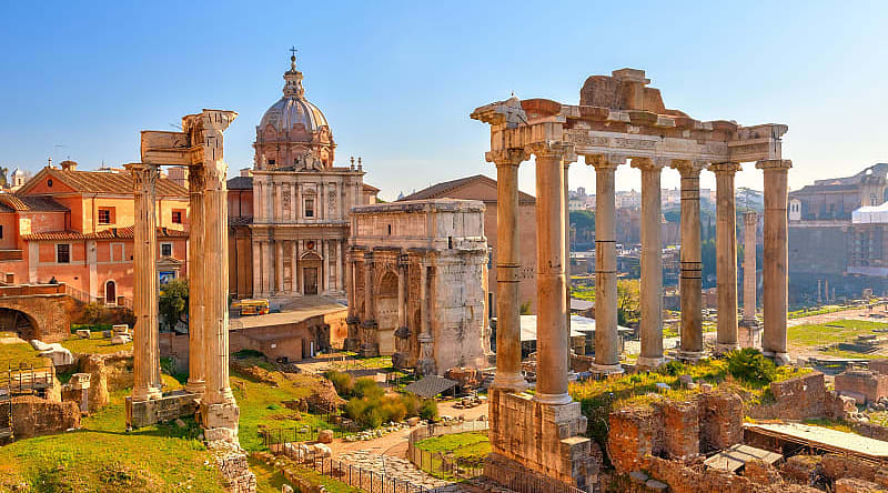 Ruins of ancient Rome on Palatine Hill, Italy Ruins of ancient Rome on Palatine Hill, Italy
