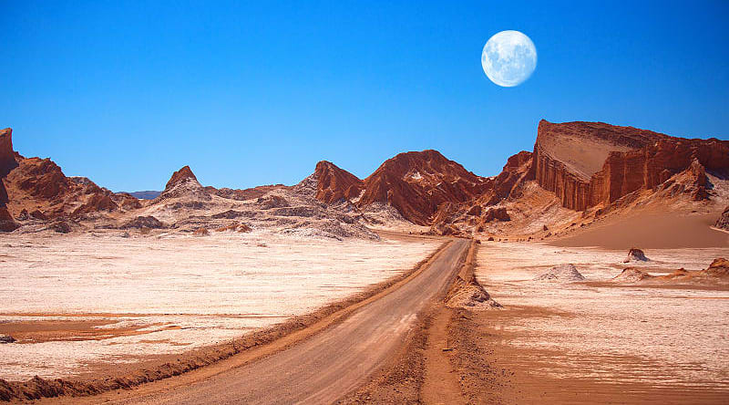 Moon Valley in Chile's Atacama Desert Moon Valley in Chile's Atacama Desert