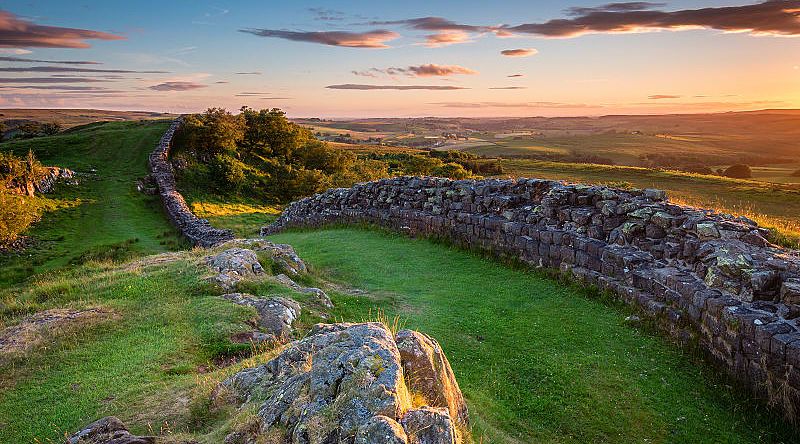 Hadrian's Wall, one of the most remote outposts of the ancient Roman empire.