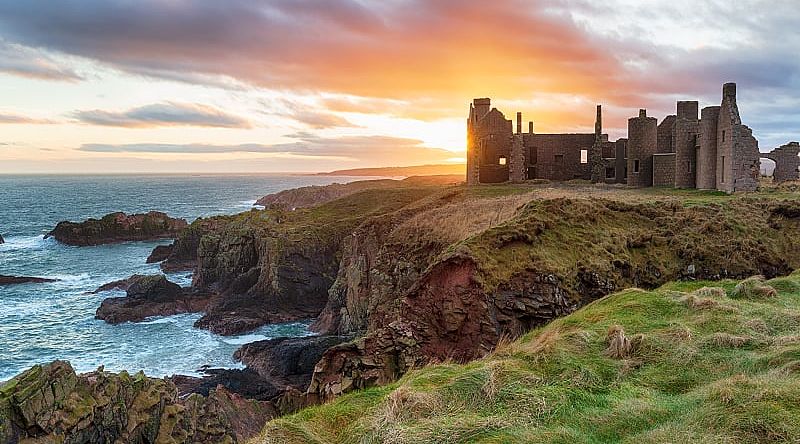 Slains Castle near Peterhead in Scotland Slains Castle near Peterhead in Scotland