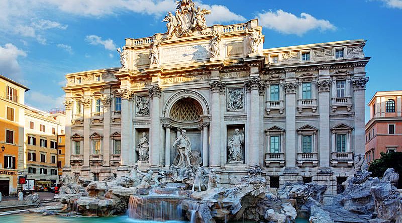 Trevi Fountain the largest fountain in Rome, Italy