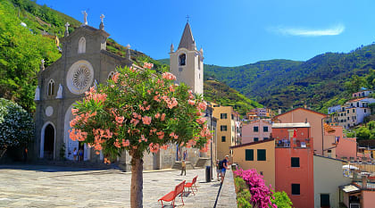 Church of San Giovanni Battista in Riomaggiore, Cinque Terre, Italy