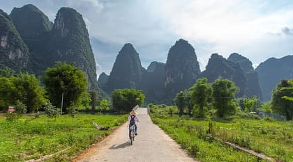 Bicycle tour around Yangshuo, Guangxi, China