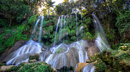 El Nicho waterfall in the Escambray Mountains between Trinidad and Cienfuegos, Cuba