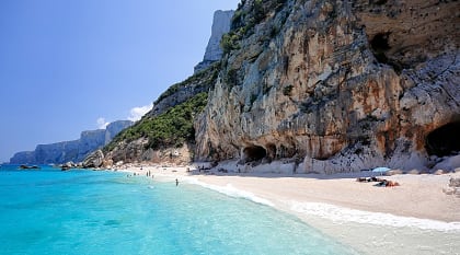 Baunei Cala Marilou beach in Sardinia.