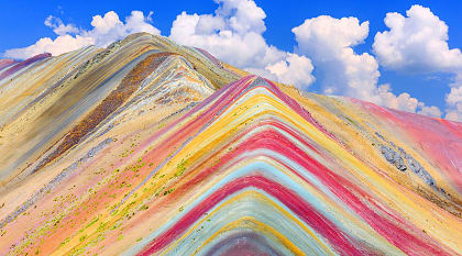 Vinicunca Rainbow Mountain in Cusco, Peru