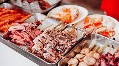 The Tsukiji Fish Market in Tokyo, Japan