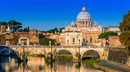 Dome of San Pietro in Rome, Italy