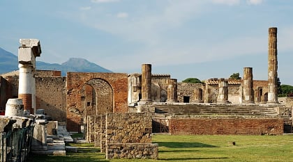The ruins of Pompeii in Italy.
