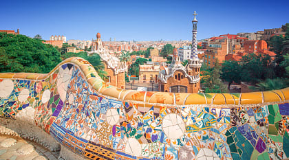 Park Guell in Barcelona, Spain