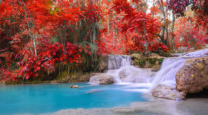 Kuang Si waterfall in Laos 