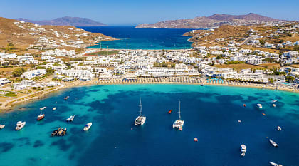 View of Mykonos Island in Greece
