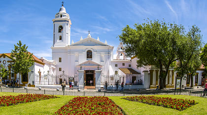 Elegant Plaza de Mayo, central square of Buenos Aires, Argentina