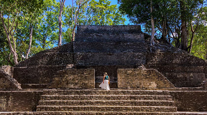 Cahal Pech Mayan ruin in San Ignacio, Belize 
