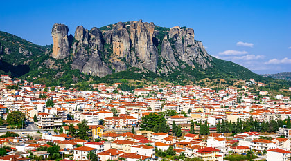Kalambaka city in Greece