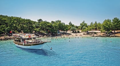 Tropical paradise island in Turkey