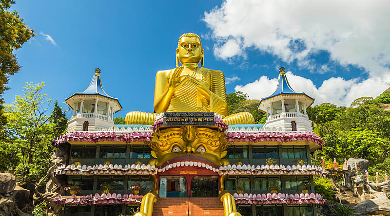 The Golden Temple in Dambulla, Sri Lanka The Golden Temple in Dambulla, Sri Lanka