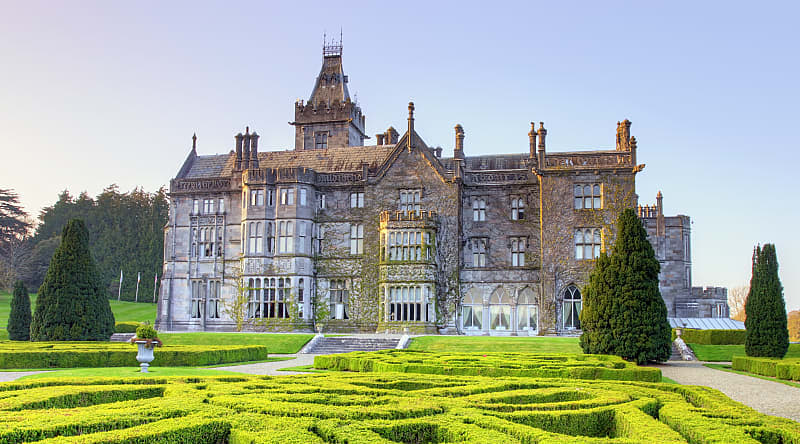 Adare Manor gardens in Ireland. Adare Manor gardens in Ireland.