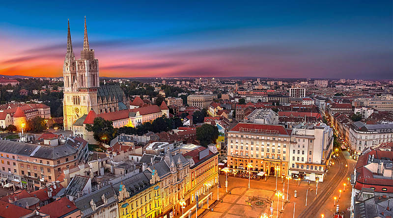 View of the Cathedral of the Assumption of the Virgin Mary, Zagreb, Croatia View of the Cathedral of the Assumption of the Virgin Mary, Zagreb, Croatia