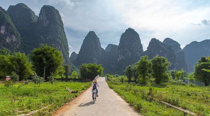 Bicycle tour around Yangshuo, Guangxi, China Bicycle tour around Yangshuo, Guangxi, China