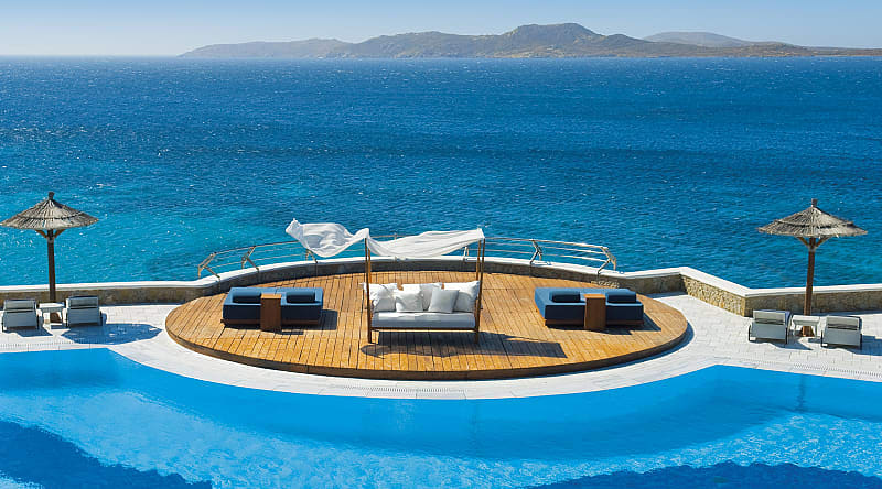 Photo courtesy Mykonos Grand Hotel & Resort Mykonos Grand Resort Pool