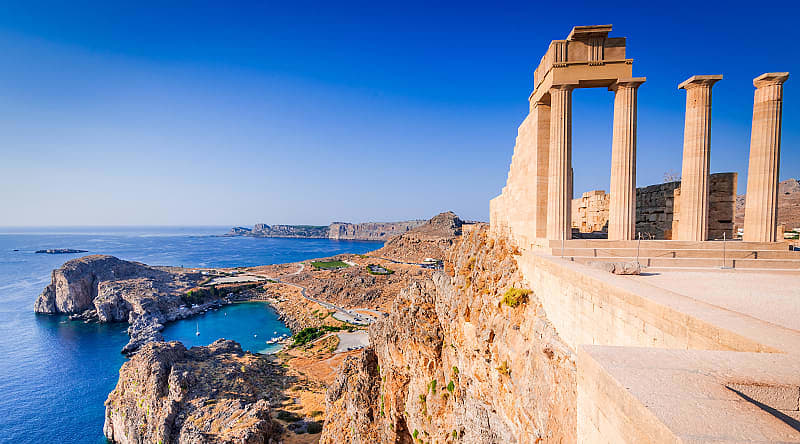 Lindos Acropolis in Rhodes, Greece Lindos Acropolis in Rhodes, Greece