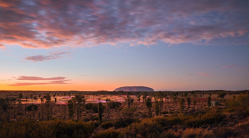 Field of Lights at Uluru. Photo courtesy of Tourism Australia Field of Lights at Uluru