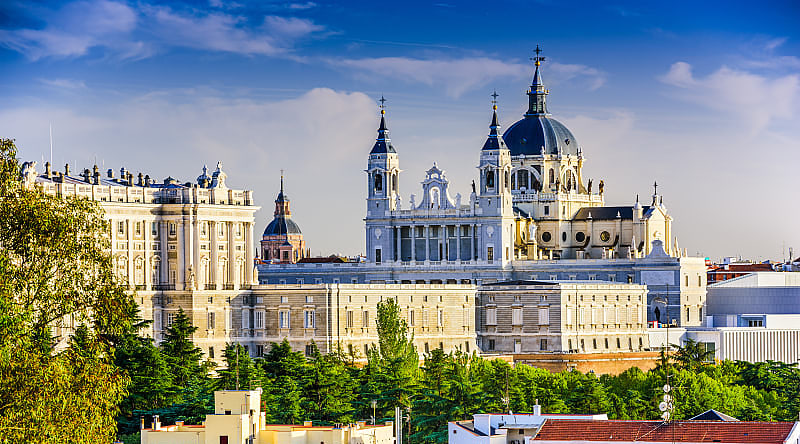 The Royal Palace in Madrid, Spain. The Royal Palace in Madrid, Spain.