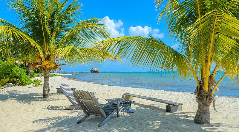 Placencia beach in Belize Placencia beach in Belize