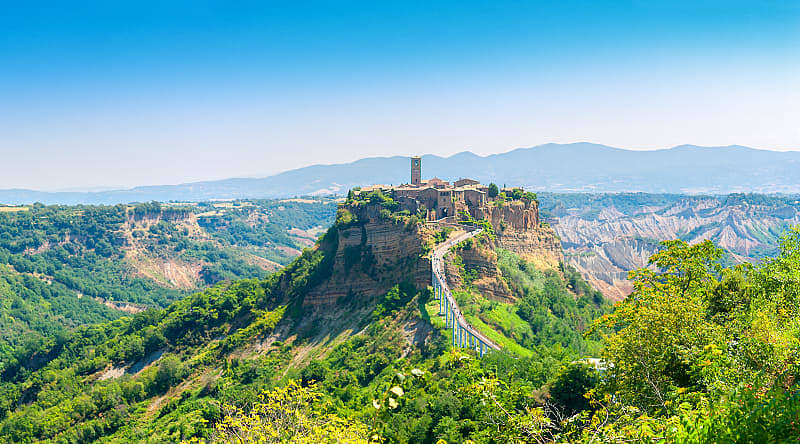 The village of Civita di Bagnoregio in Orvieto. The village of Civita di Bagnoregio in Orvieto.