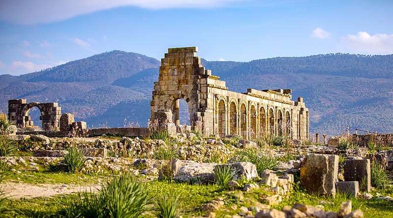 Ruins of an ancient Roman city in Volubilis, Morocco Ruins of an ancient Roman city in Volubilis, Morocco