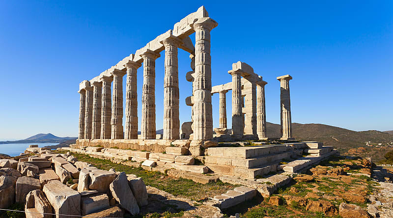 Poseidon Temple at Cape Sounion in Greece Poseidon Temple at Cape Sounion in Greece