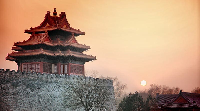Sunset in the Forbidden City, Beijing, China Sunset in the Forbidden City, Beijing, China