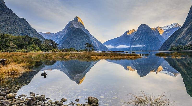 Mitre Peak at Milford Sound, New Zealand Mitre Peak at Milford Sound, New Zealand