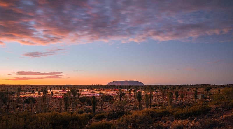 Field of Lights at Uluru. Photo courtesy of Tourism Australia Field of Lights at Uluru