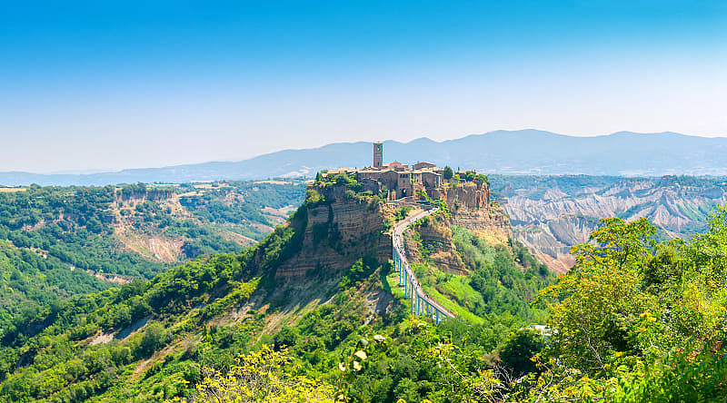 The village of Civita di Bagnoregio in Orvieto. The village of Civita di Bagnoregio in Orvieto.