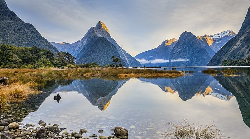 Mitre Peak at Milford Sound, New Zealand Mitre Peak at Milford Sound, New Zealand